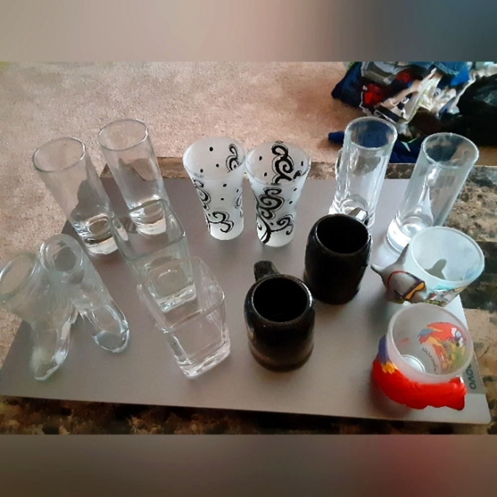 Set of 7 pair of shot glasses